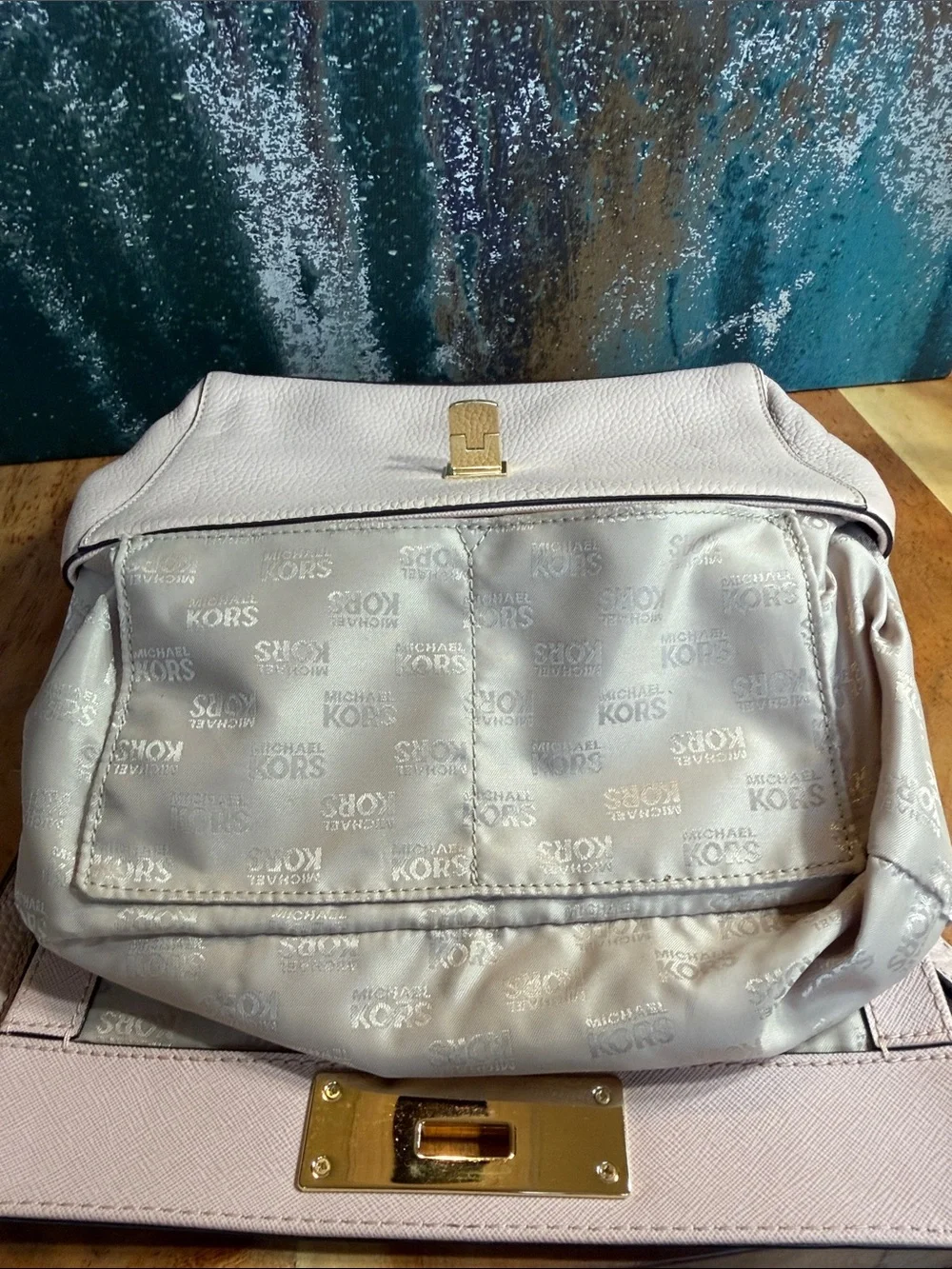 Michael Michael Kors 2010s Classic Callie Ballet Pink Leather Satchel Crossbody